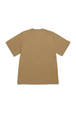 T-Shirts | Logomania>DSQUARED2 T-shirt with contrasting logo cornstalk