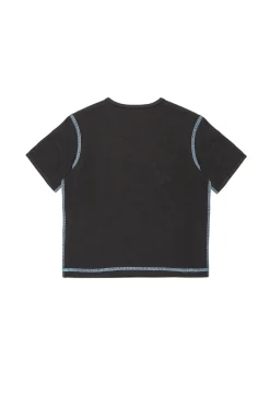T-Shirts>DIESEL T-shirt with cursive logo black