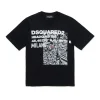 T-Shirts | T-Shirts>DSQUARED2 T-shirt with D2 Headquarters print black