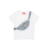 T-Shirts>DIESEL T-shirt with Hip Pack graphics white