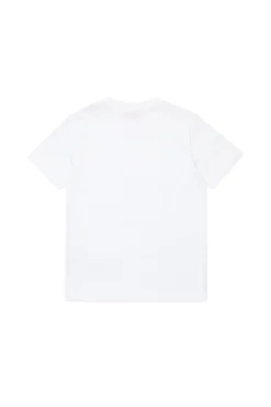 T-Shirts>DIESEL T-shirt with DSL78 Denim print white