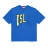 Logomania | Logomania>DIESEL T-shirt with DSL78 graphics bright bluette
