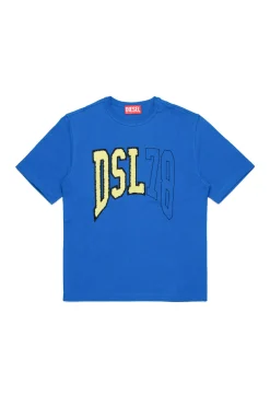 Logomania | Logomania>DIESEL T-shirt with DSL78 graphics bright bluette
