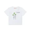 T-Shirts>MARNI T-shirt with embroidered flowers white