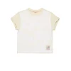 T-Shirts>N°21 T-shirt with embroidered organza flowers creamy white