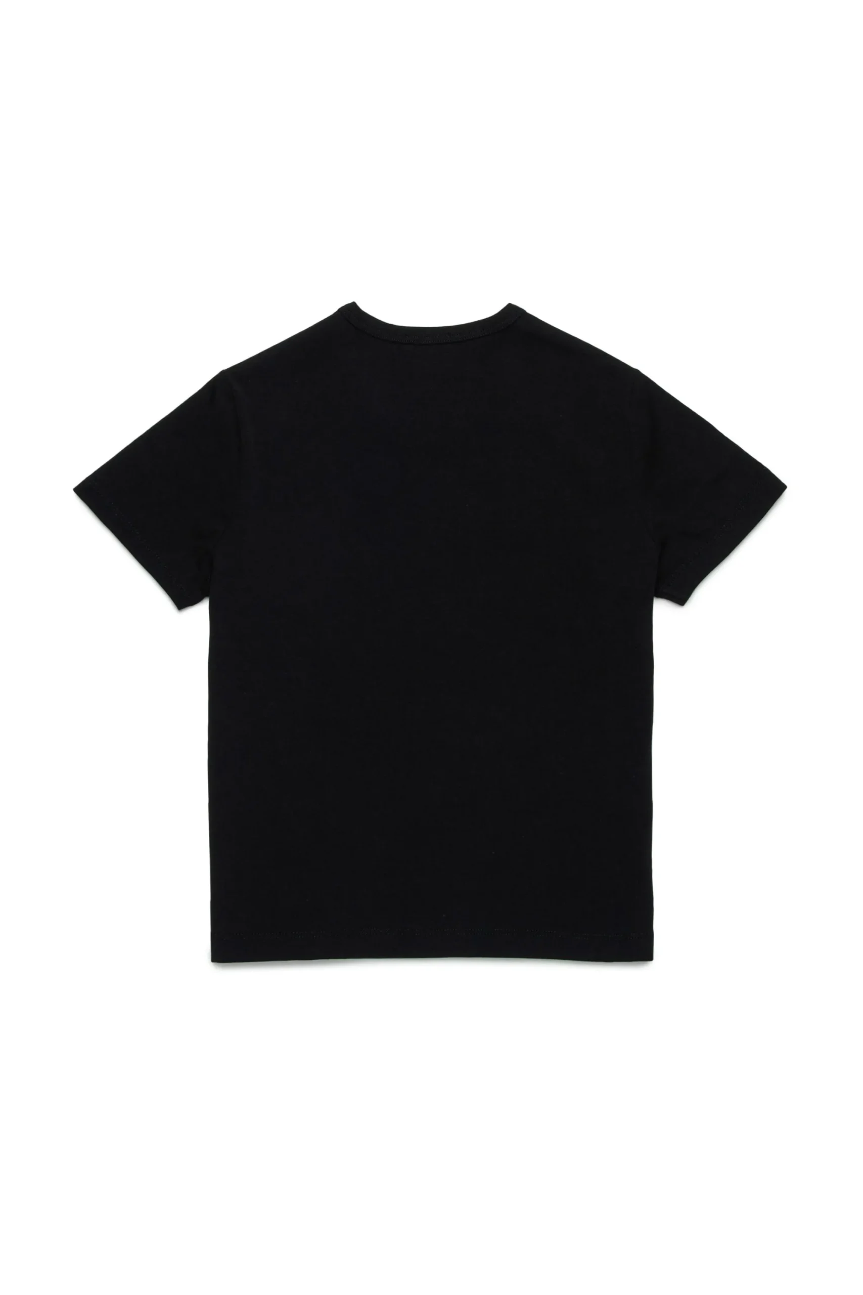 T-Shirts>DIESEL T-shirt with embroidered oval D logo black