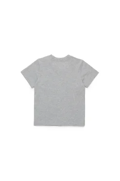 T-Shirts | Logomania>DIESEL T-shirt with graphic denim effect grey melange