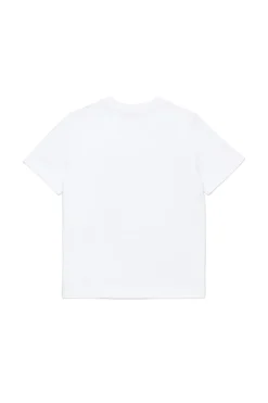 T-Shirts>DIESEL T-shirt with heart graphics white