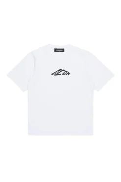 T-Shirts | T-Shirts>DSQUARED2 T-shirt with ICON new generation logo white