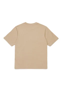 T-Shirts>DIESEL T-shirt with Jacron print sand