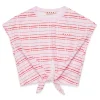 T-Shirts>MARNI T-shirt with knotted allover Check light pink