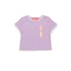 T-Shirts>DIESEL T-shirt with lace and Sunglasses graphics lavender