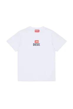 T-Shirts | T-Shirts>DIESEL T-shirt with logo D white