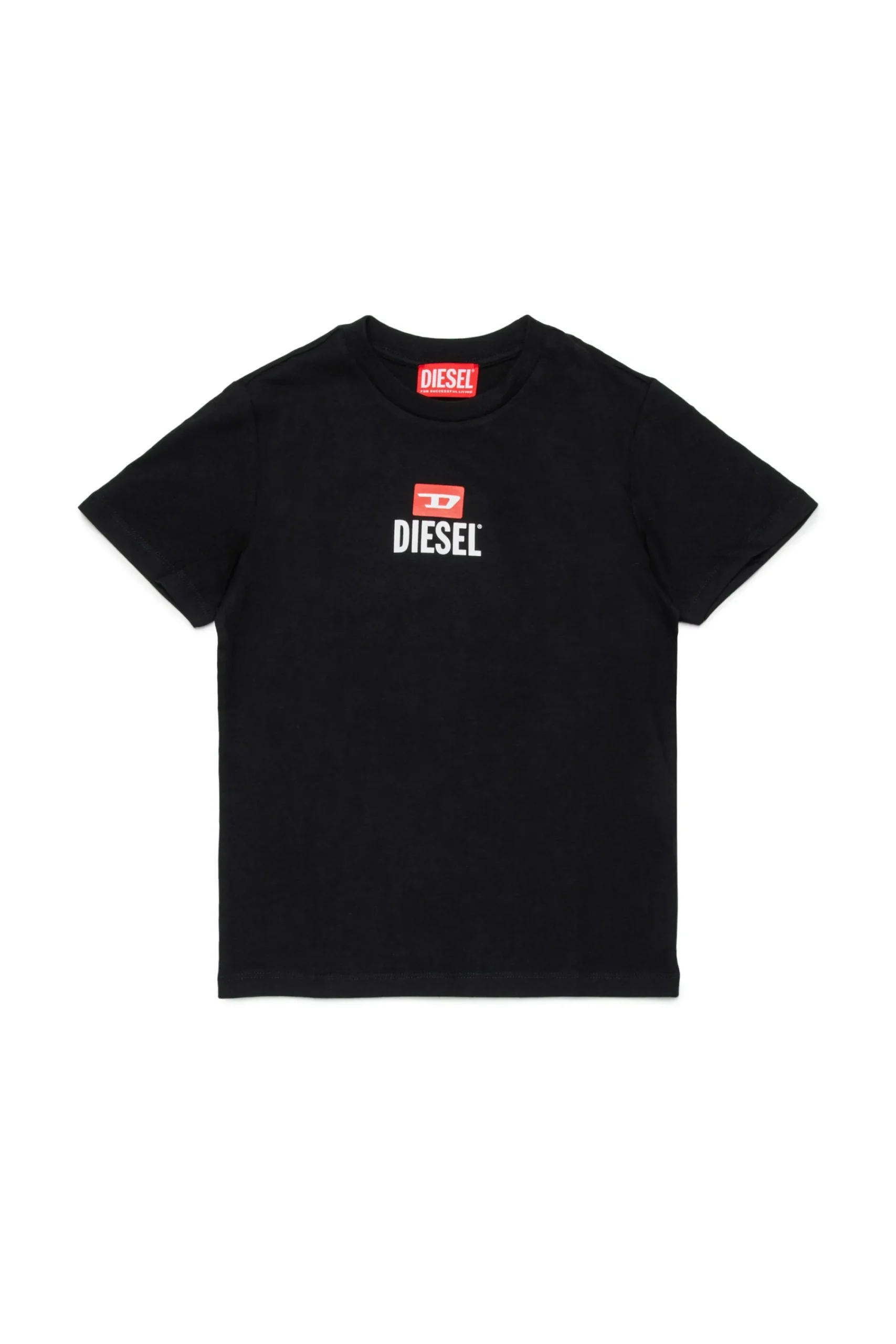T-Shirts | T-Shirts>DIESEL T-shirt with logo D black