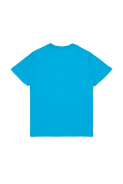 T-Shirts | T-Shirts>DIESEL T-shirt with logo D turquoise
