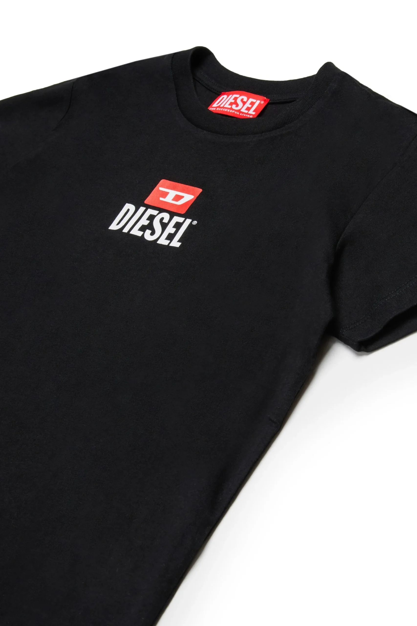 T-Shirts | T-Shirts>DIESEL T-shirt with logo D black