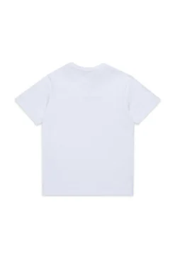 T-Shirts | Logomania>DSQUARED2 T-shirt with Maple Leaf outline white