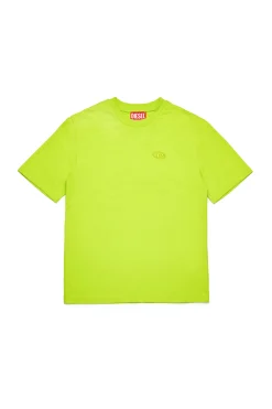 Oval D By Diesel | Oval D By Diesel>DIESEL T-shirt with maxi Oval D logo slime green