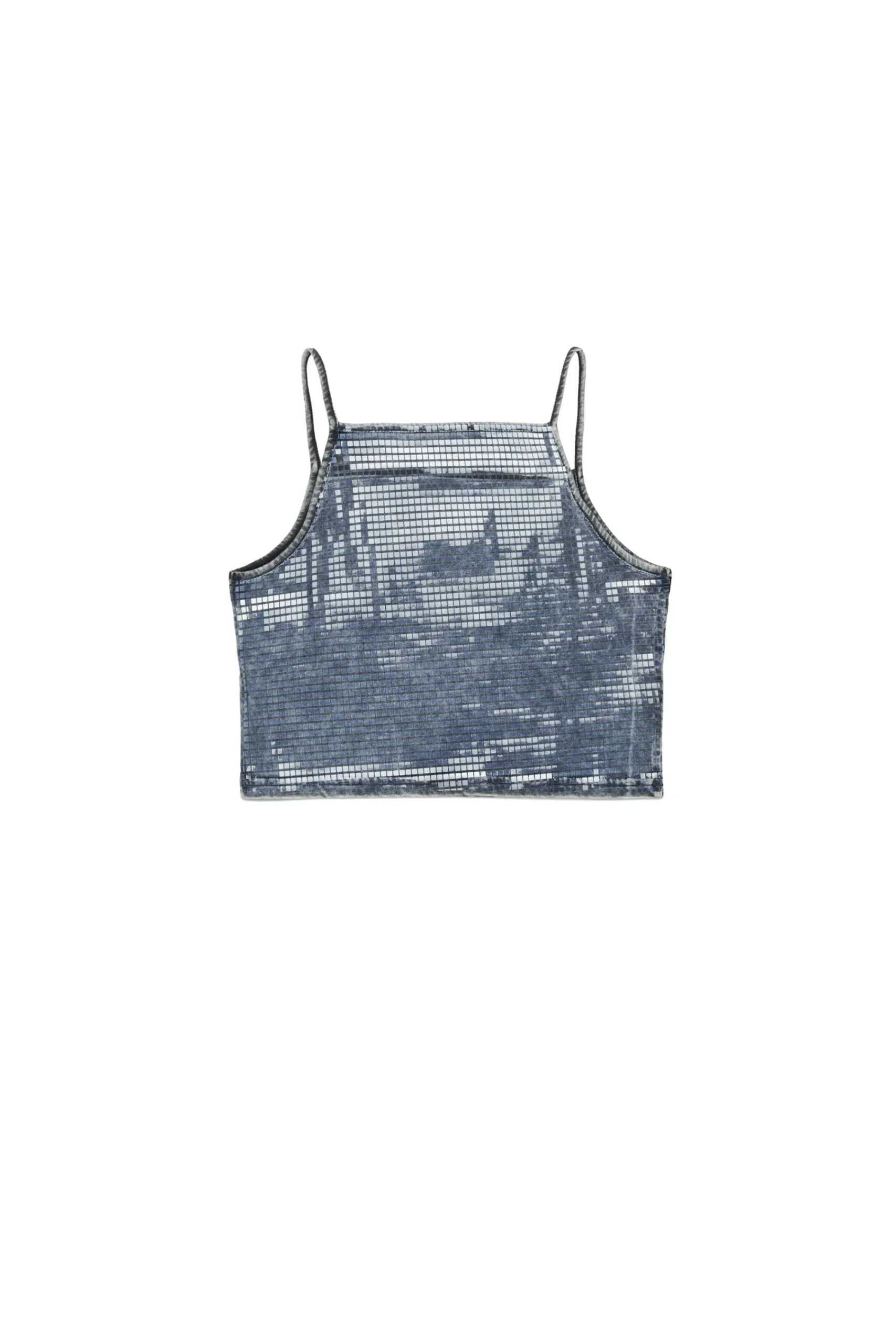 T-Shirts>DIESEL T-shirt with mylar and sequin finishing Denim Black