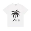 T-Shirts>N°21 T-shirt with Palma print white