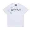 T-Shirts | Logomania>DSQUARED2 T-shirt with Passport graphics white