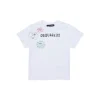 T-Shirts | Logomania>DSQUARED2 T-shirt with Passport graphics white