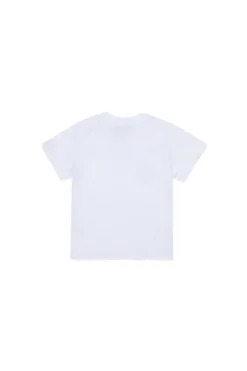 T-Shirts | Logomania>DSQUARED2 T-shirt with Passport graphics white