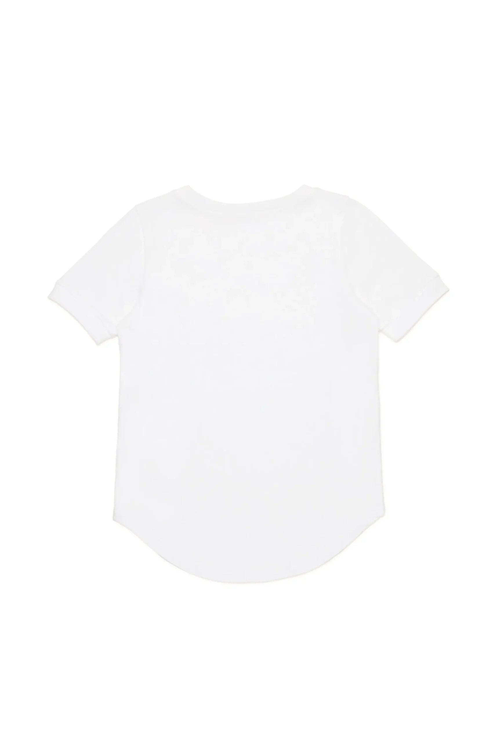 T-Shirts>N°21 T-shirt with rounded bottom white