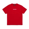 T-Shirts | Activewear>DSQUARED2 T-shirt with rubber effect logo tango red