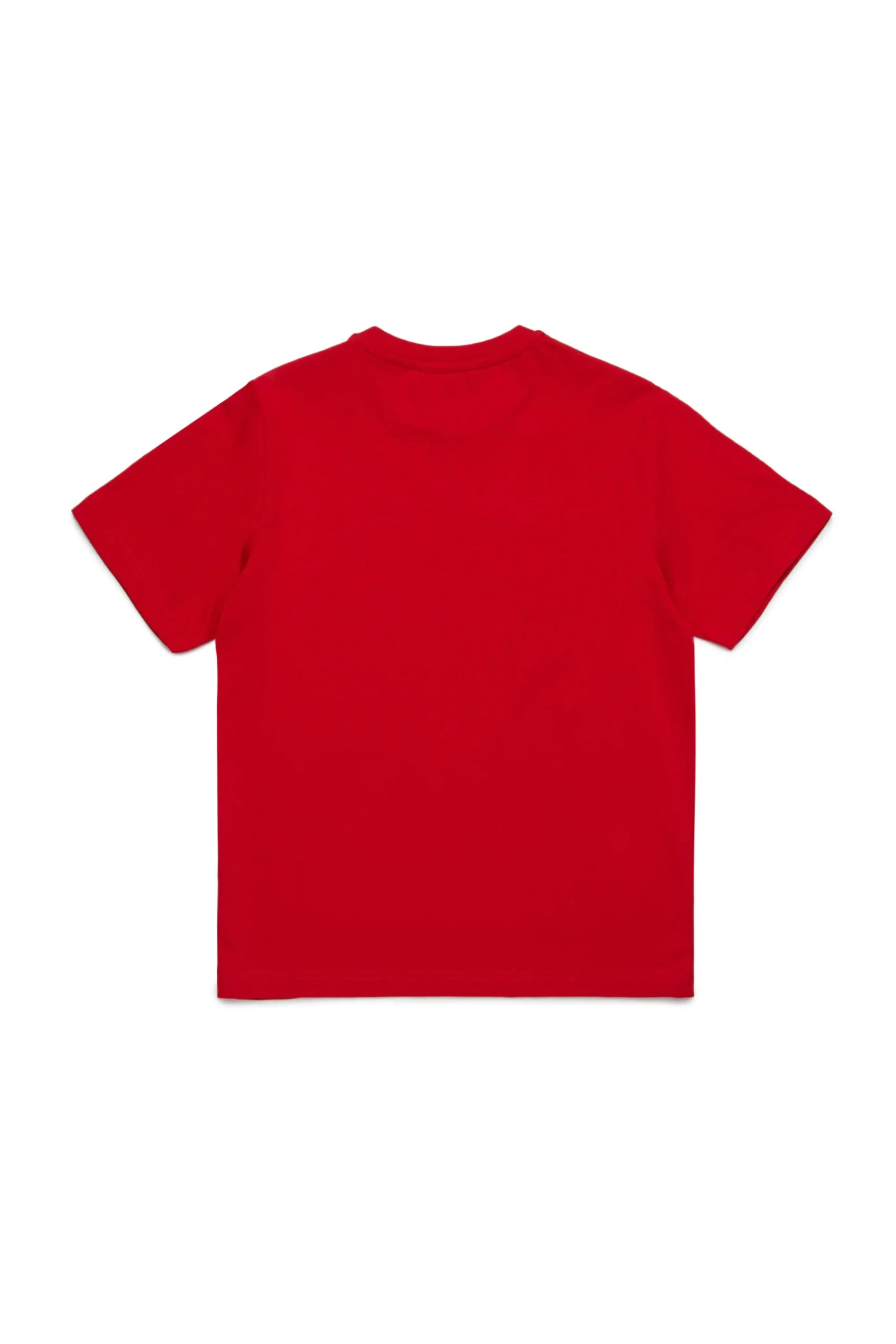 T-Shirts | Activewear>DSQUARED2 T-shirt with rubber effect logo tango red