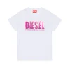 T-Shirts>DIESEL T-shirt with sequin logo white
