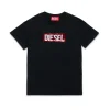 T-Shirts>DIESEL T-shirt with sequin logo black