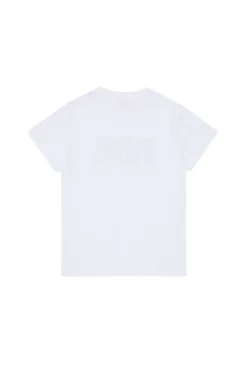 T-Shirts>DIESEL T-shirt with sequin logo white