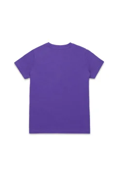 T-Shirts>DIESEL T-shirt with sequin logo violet