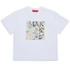 T-Shirts | Logomania>MAX&Co. T-shirt with solid floral square white