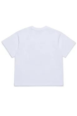 T-Shirts | Logomania>MAX&Co. T-shirt with solid floral square white