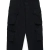Pants>DIESEL Twill cargo pants black