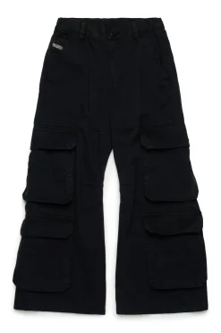 Pants>DIESEL Twill cargo pants black