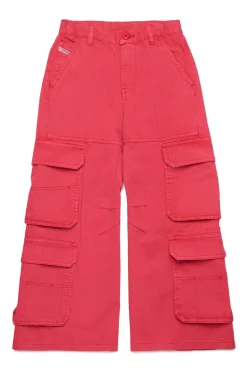 Pants>DIESEL Twill cargo pants strawberry pink
