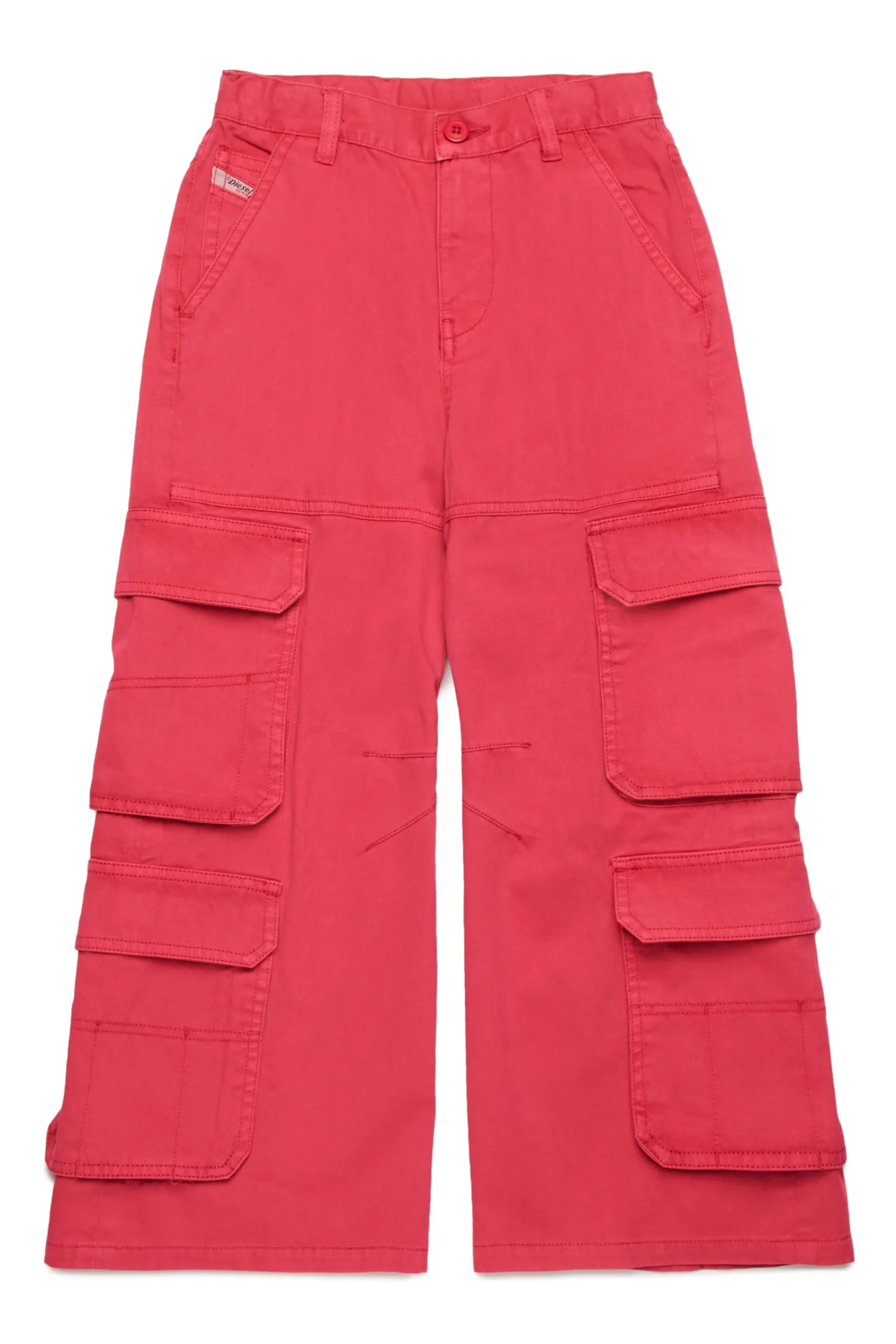 Pants>DIESEL Twill cargo pants strawberry pink