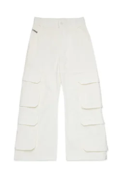 Pants>DIESEL Twill cargo pants off white