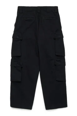 Pants>DIESEL Twill cargo pants black