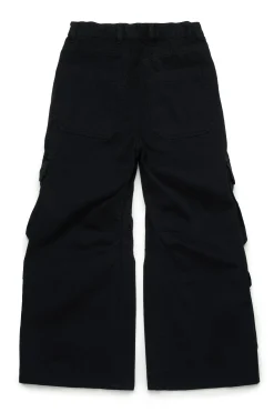 Pants>DIESEL Twill cargo pants black
