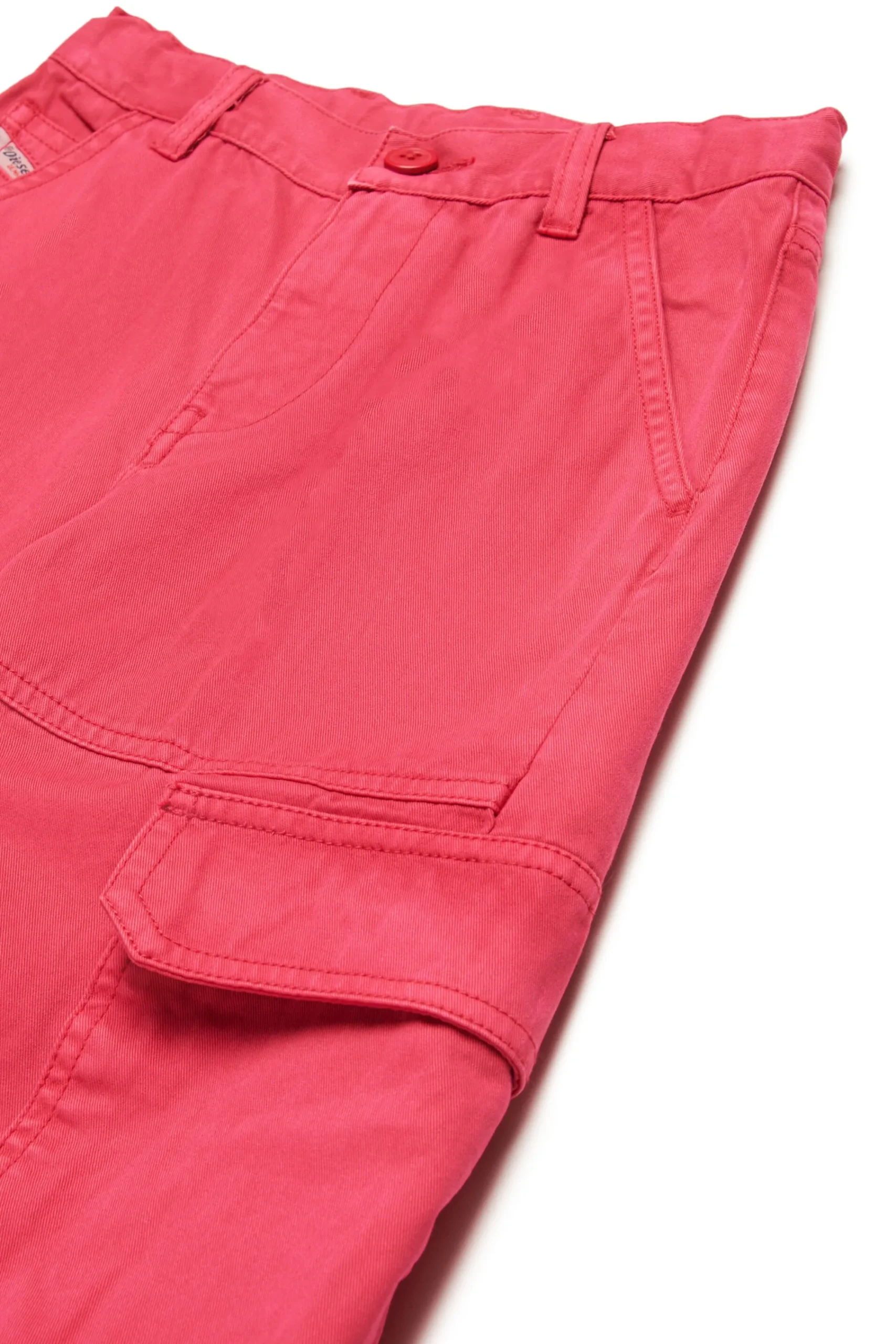 Pants>DIESEL Twill cargo pants strawberry pink