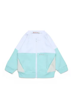 Sweatshirts | Activewear>MARNI Two-tone full-zip sweatshirt white