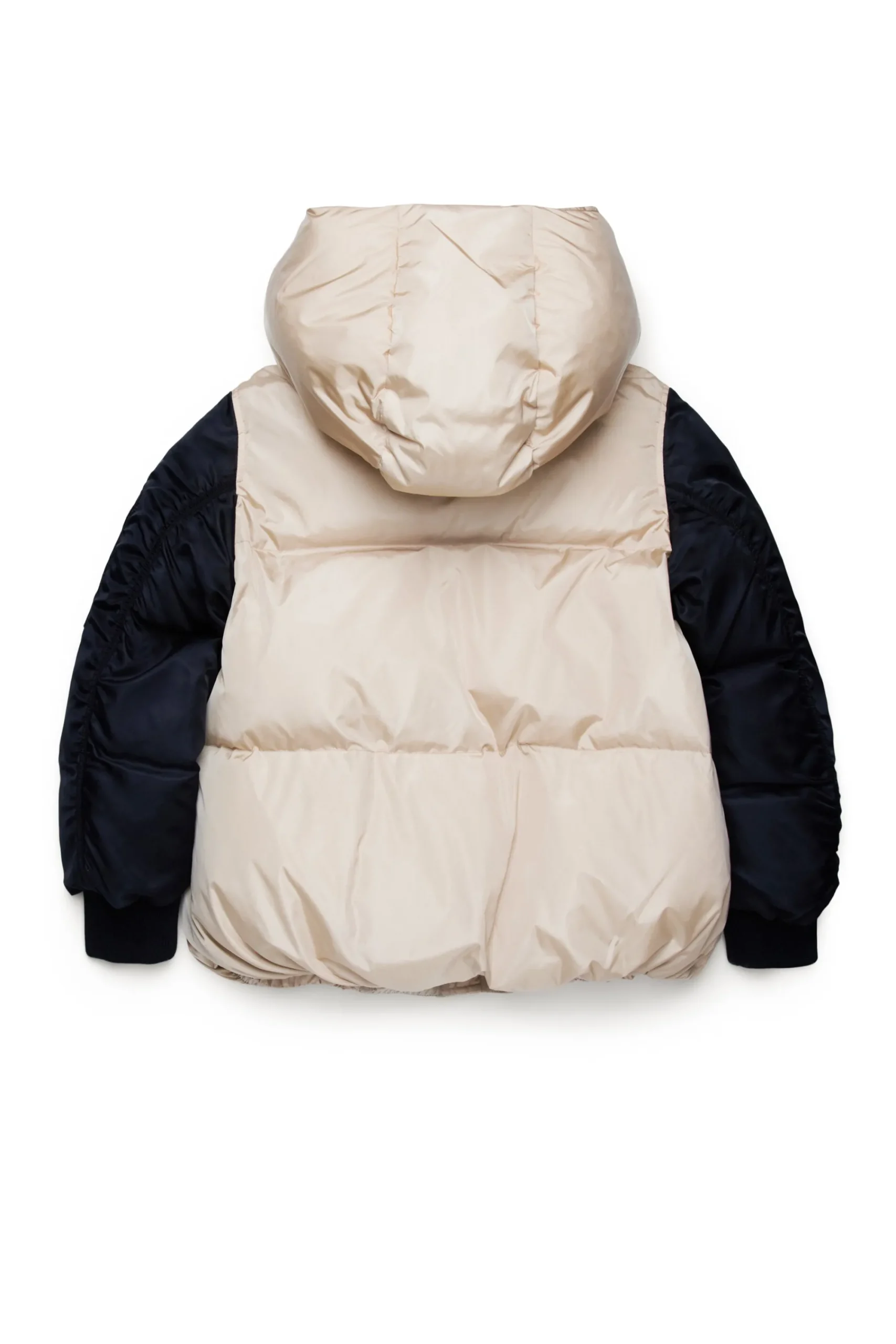 Jackets And Padded Jackets | Jackets And Padded Jackets>MM6 MAISON MARGIELA Two-tone padded jacket with bomber sleeves beige