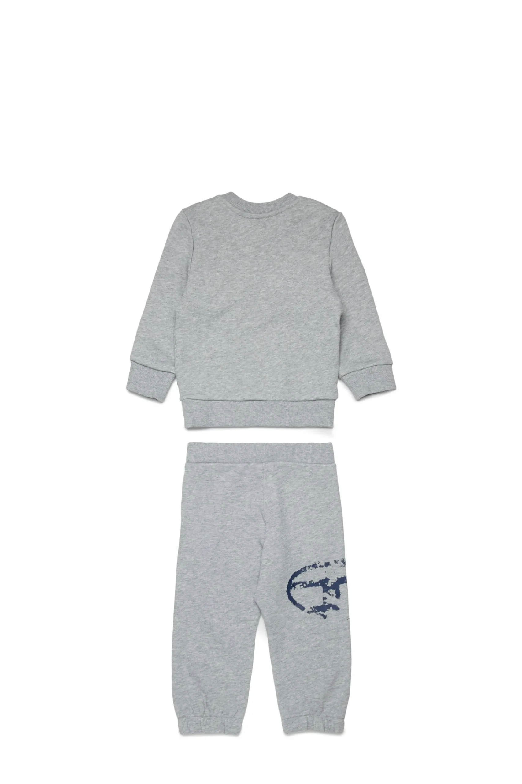 Tracksuits And Baby Set | Oval D By Diesel>DIESEL Used Oval D logo fleece jumpsuit grey melange