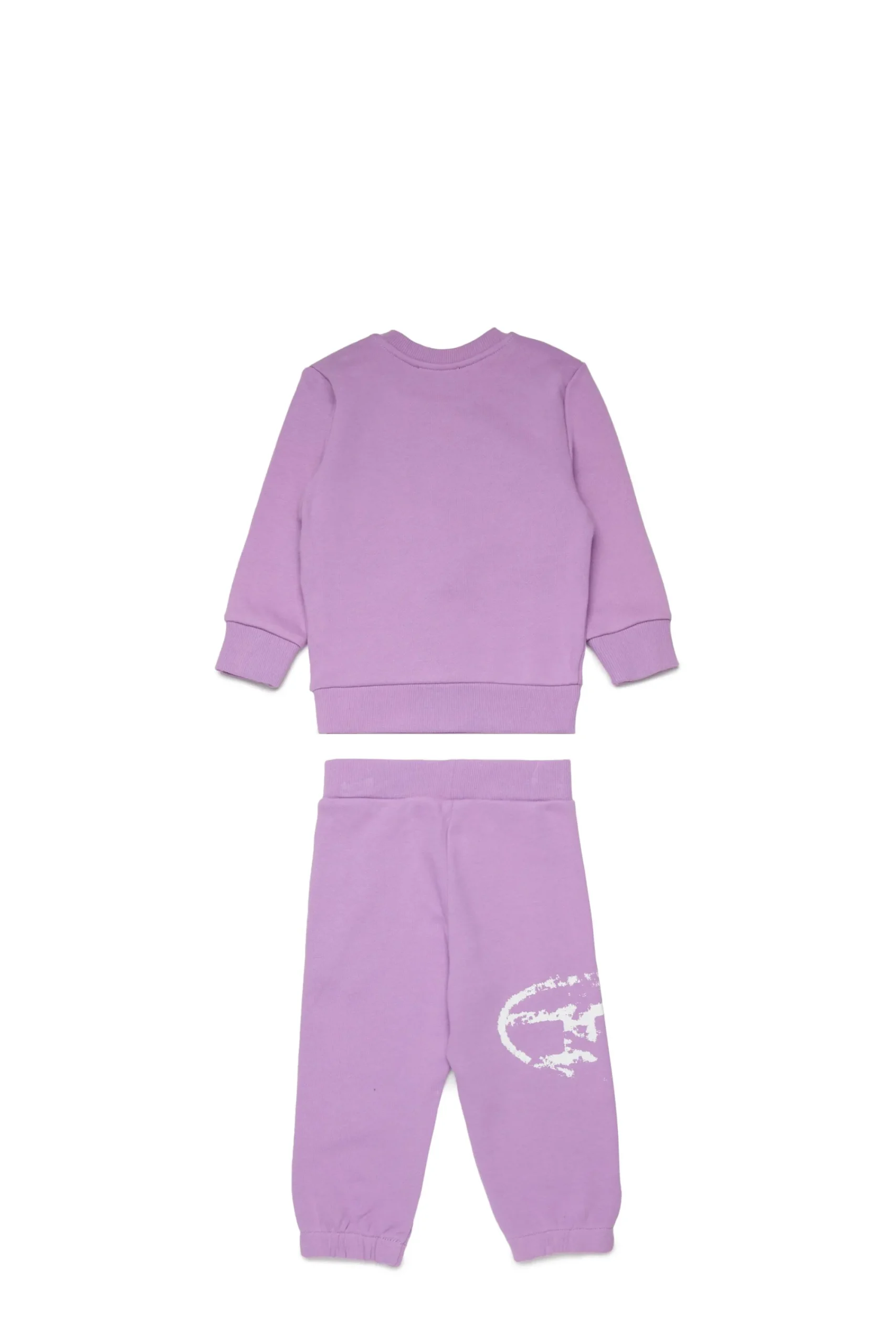Tracksuits And Baby Set | Oval D By Diesel>DIESEL Used Oval D logo fleece jumpsuit lavender