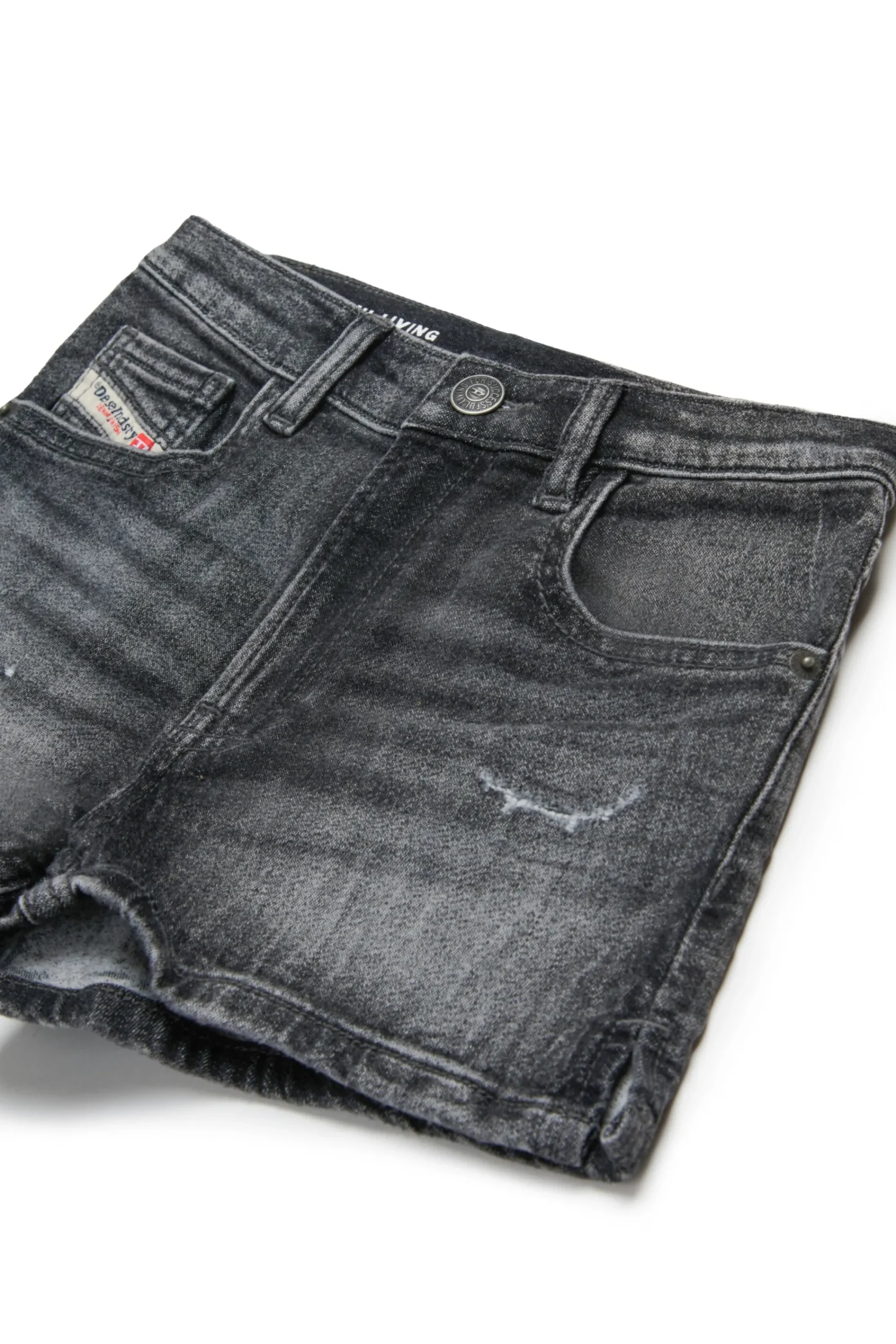 Shorts>DIESEL Used-effect black JoggJeans® shorts Denim Black