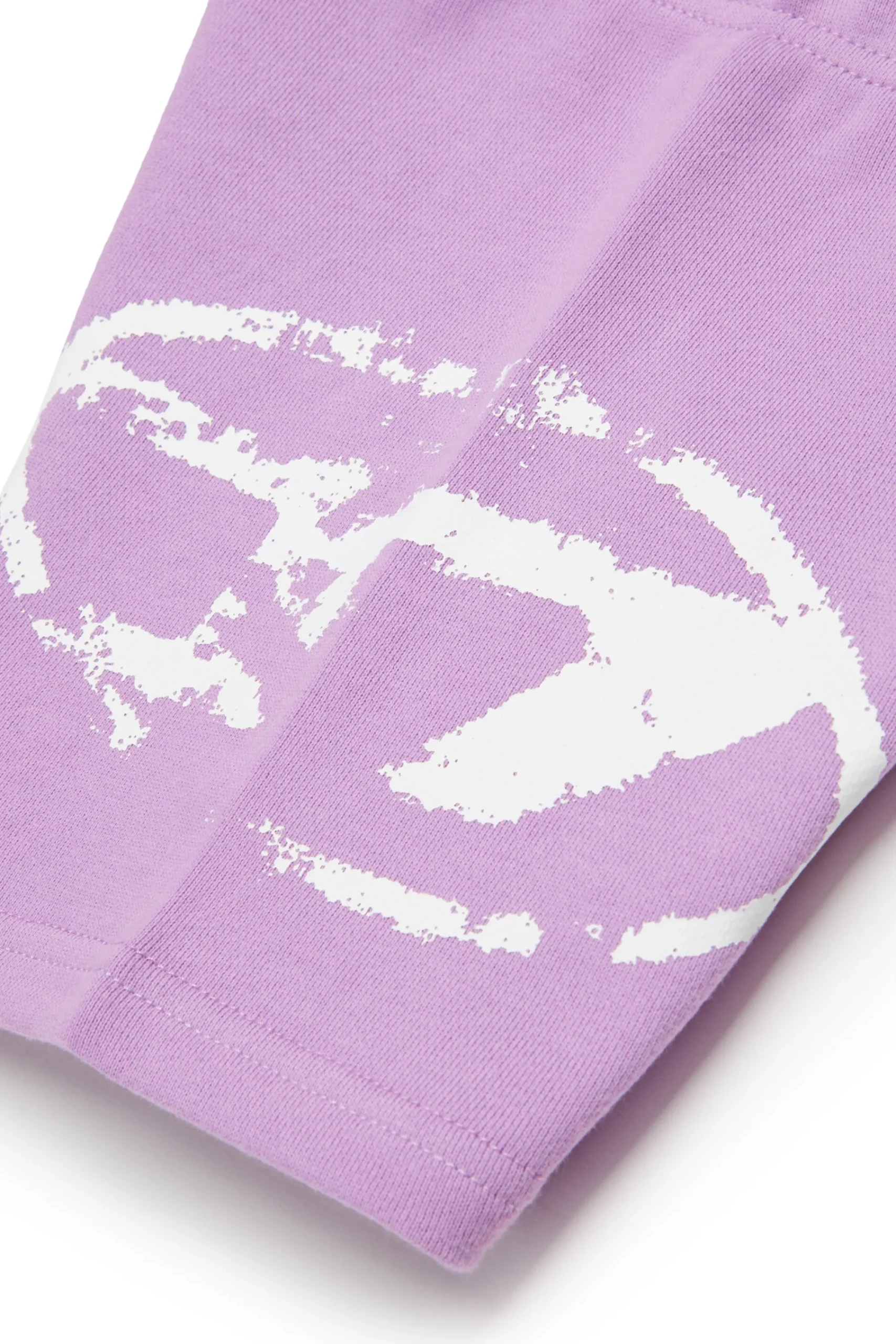 Oval D By Diesel | Oval D By Diesel>DIESEL Used-effect Oval D logo fleece shorts lavender